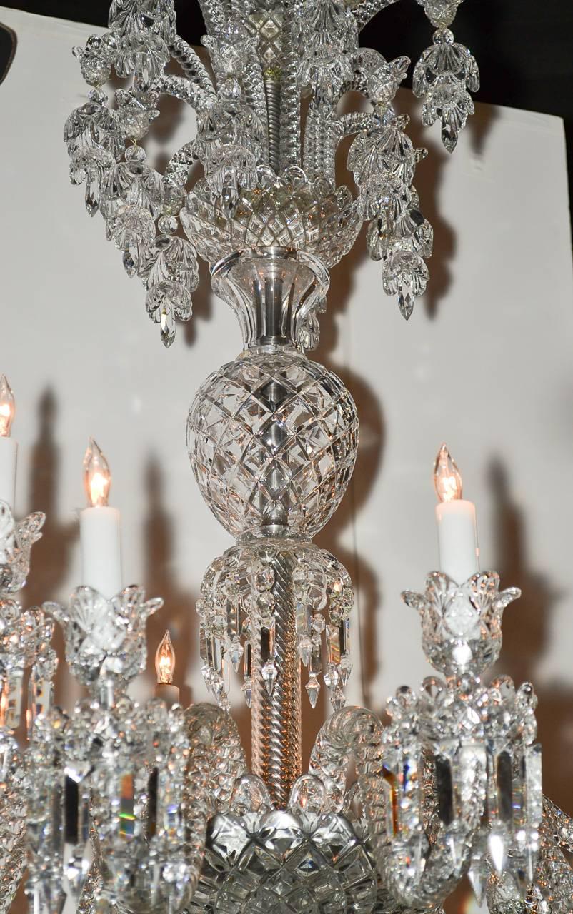 Cut Glass Gorgeous Large Scale Signed Baccarat Chandelier