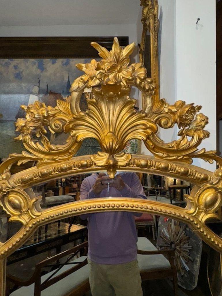 Specchio Luigi XV del XIX secolo con uccelli In condizioni buone in vendita a Dallas, TX