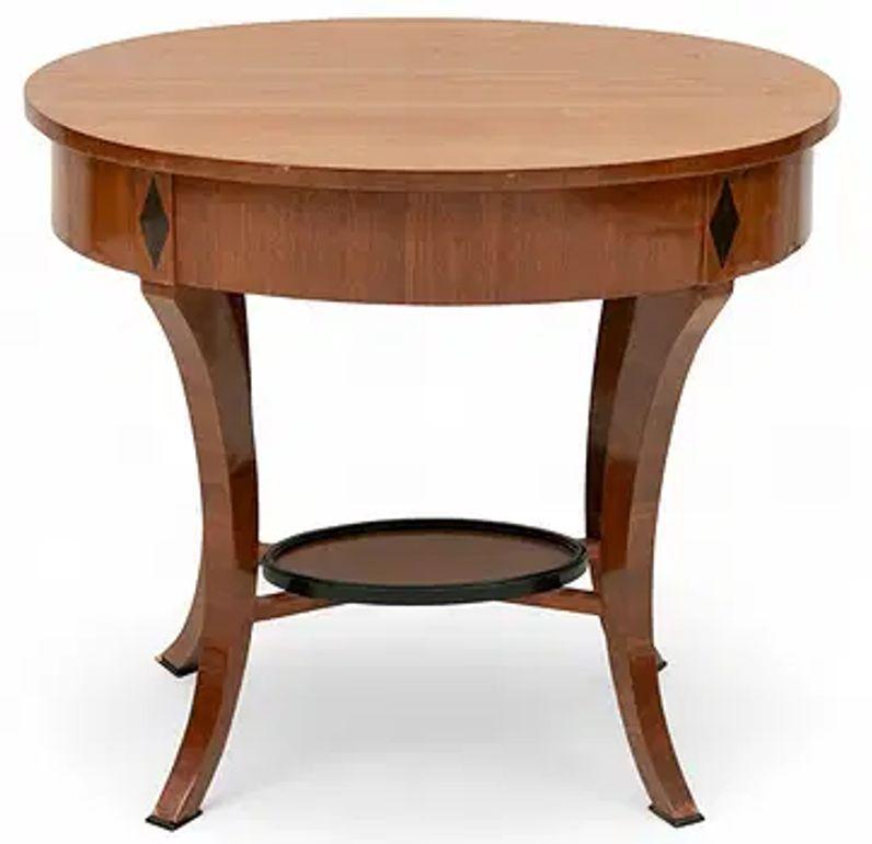19th Century Austrian Mahogany Oval Biedermeier Table For Sale 2
