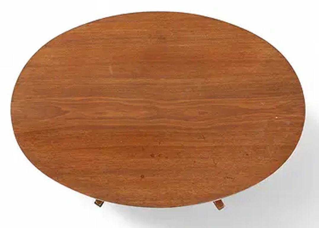 19th Century Austrian Mahogany Oval Biedermeier Table In Good Condition For Sale In Dallas, TX