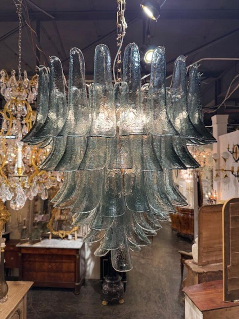 Moderna lámpara de cristal de Murano verde Fontana 