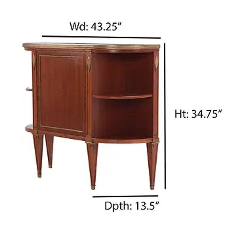 Mid Century Jansen Style Mahogany Server For Sale 1