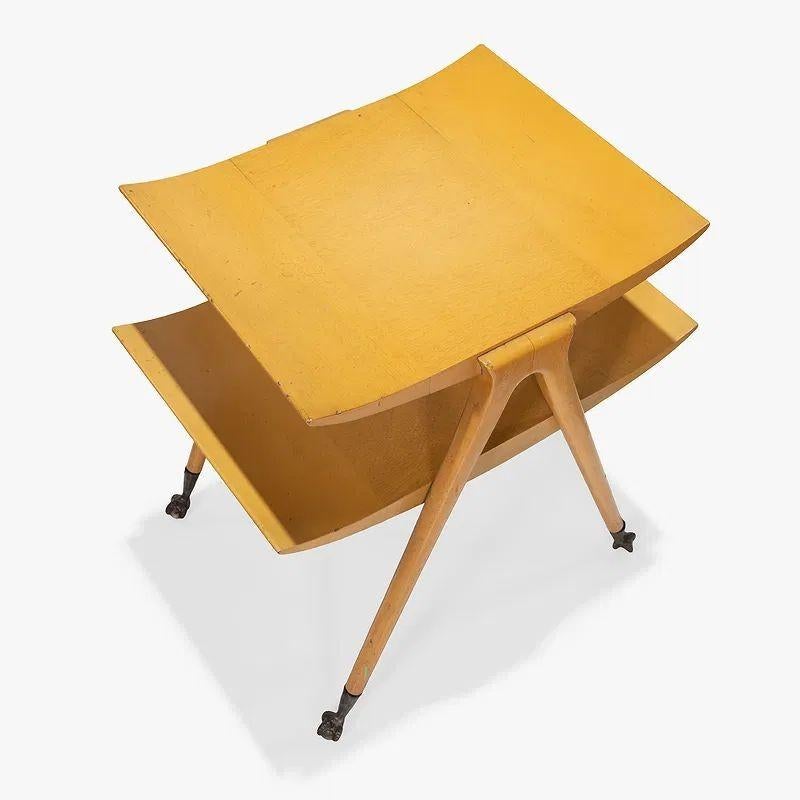 20th Century Vintage MId Century Modern Ico Parisi Manner Side Table For Sale