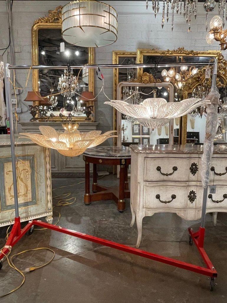 XXI secolo e contemporaneo Lampadario a filo d'oro di Murano in vendita