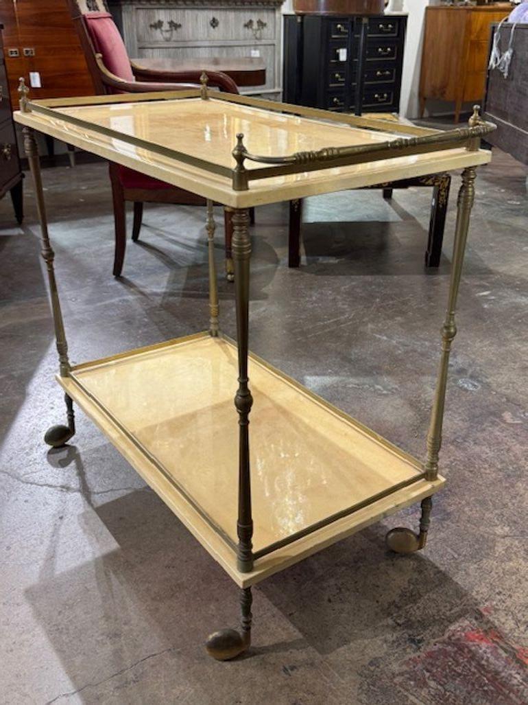 Vintage Italian Bar Cart In Good Condition For Sale In Dallas, TX