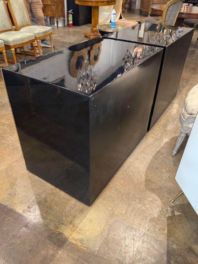 Wood Pair of Pierre Cardin Manner Side Cabinets For Sale