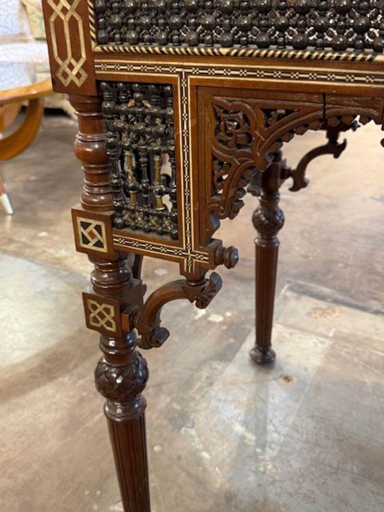 Syrian Carved Vitrine Table For Sale 3