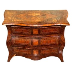 19th c. Italian Miniature Inlaid Walnut Commode
