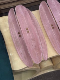 Pair of Murano Pink Glass Bespoke Sconces