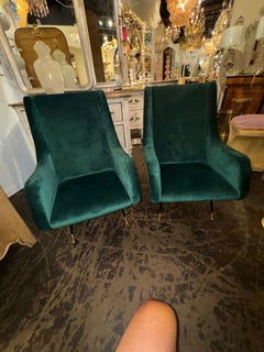 Pair of Italian Marco Zanuso Manner Club Chairs