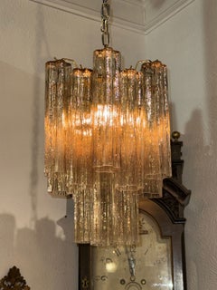 Murano Fume Tronchi Glass Chandelier