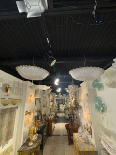 Murano Gold Granola Glass Flush Mount Chandelier