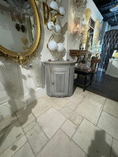 19th c. Swedish Painted Corner Cabinet