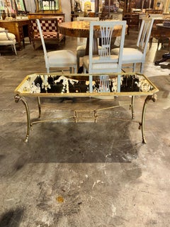 Italian Maison Bagues Design Gilt Brass Coffee Table