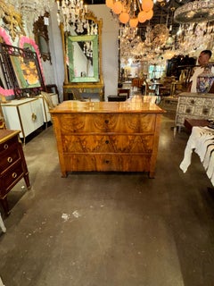 19th c. German Biedermeier Walnut Commode