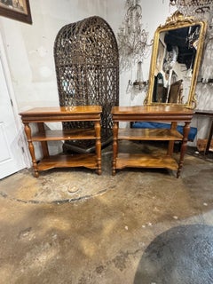 Pair of 19th c. French Oak Etageres