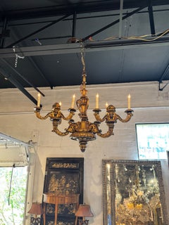 19th c. French Giltwood Chandelier