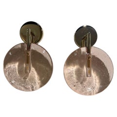 Pair of Pink Murano Glass "Lollipop" Sconces