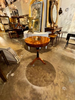 19th c. Italian Walnut Inlaid Occasional Table