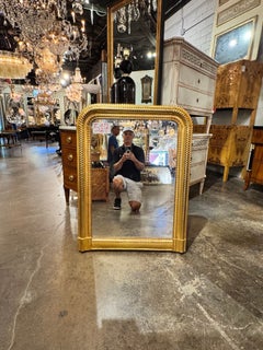 19th c. French Louis Philippe Water Gilded Mirror