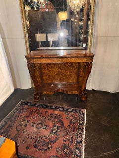 19th c. Italian Burl Walnut Console