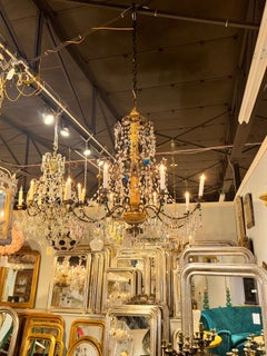 18th c. Italian Giltwood and Crystal Chandelier