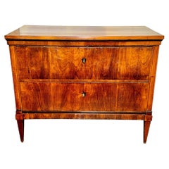 19th c. German Biedermeier Walnut Commode