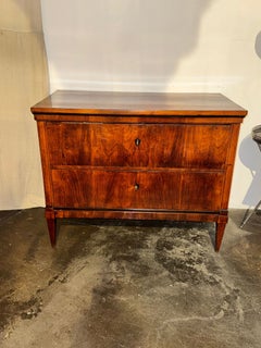 19th c. German Biedermeier Walnut Commode