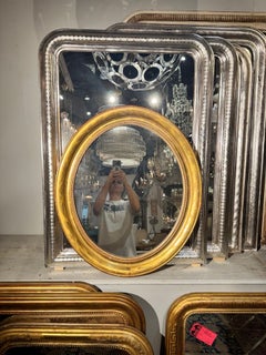 French Louis Philippe Oval Giltwood Mirrors