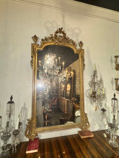 19th c. French Louis XVI Giltwood Mirror