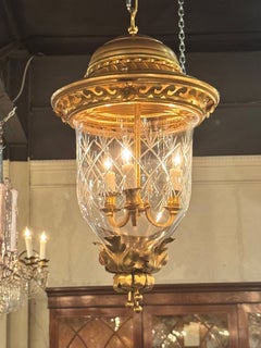 Pair of French Gilt Tole Lanterns