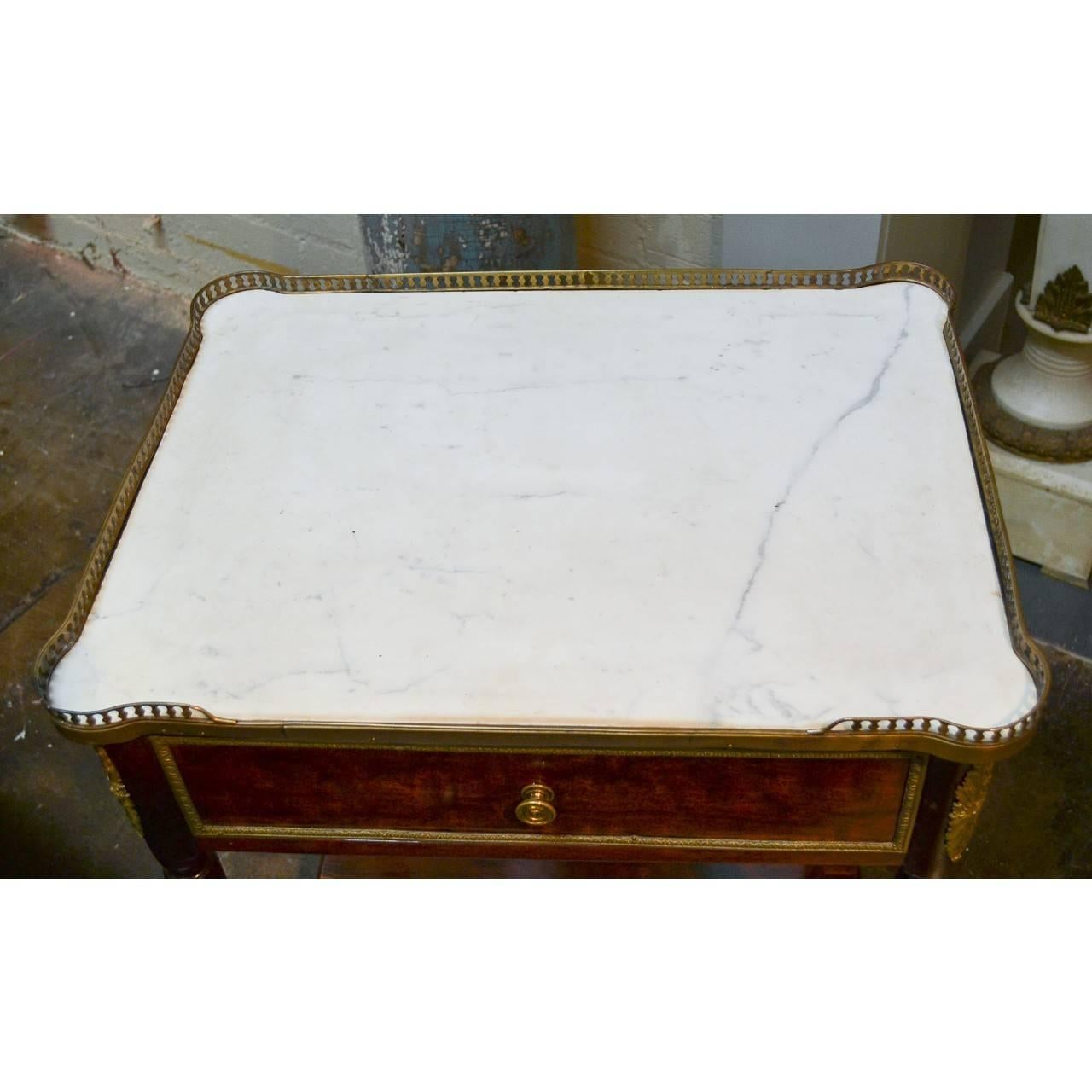 Antique French Louis XVI Style Side Table In Good Condition In Dallas, TX