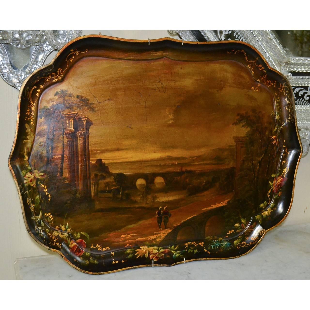 Excellent quality painted Papier Mâché tray by Theodore Jennings and John Bettridge. They started in Birmingham and later started a branch in London.
fl. 1815-1864.