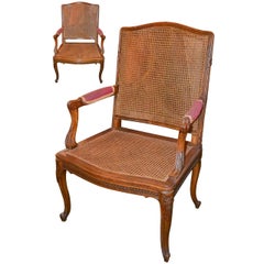 Pair of Antique French Caned Armchairs