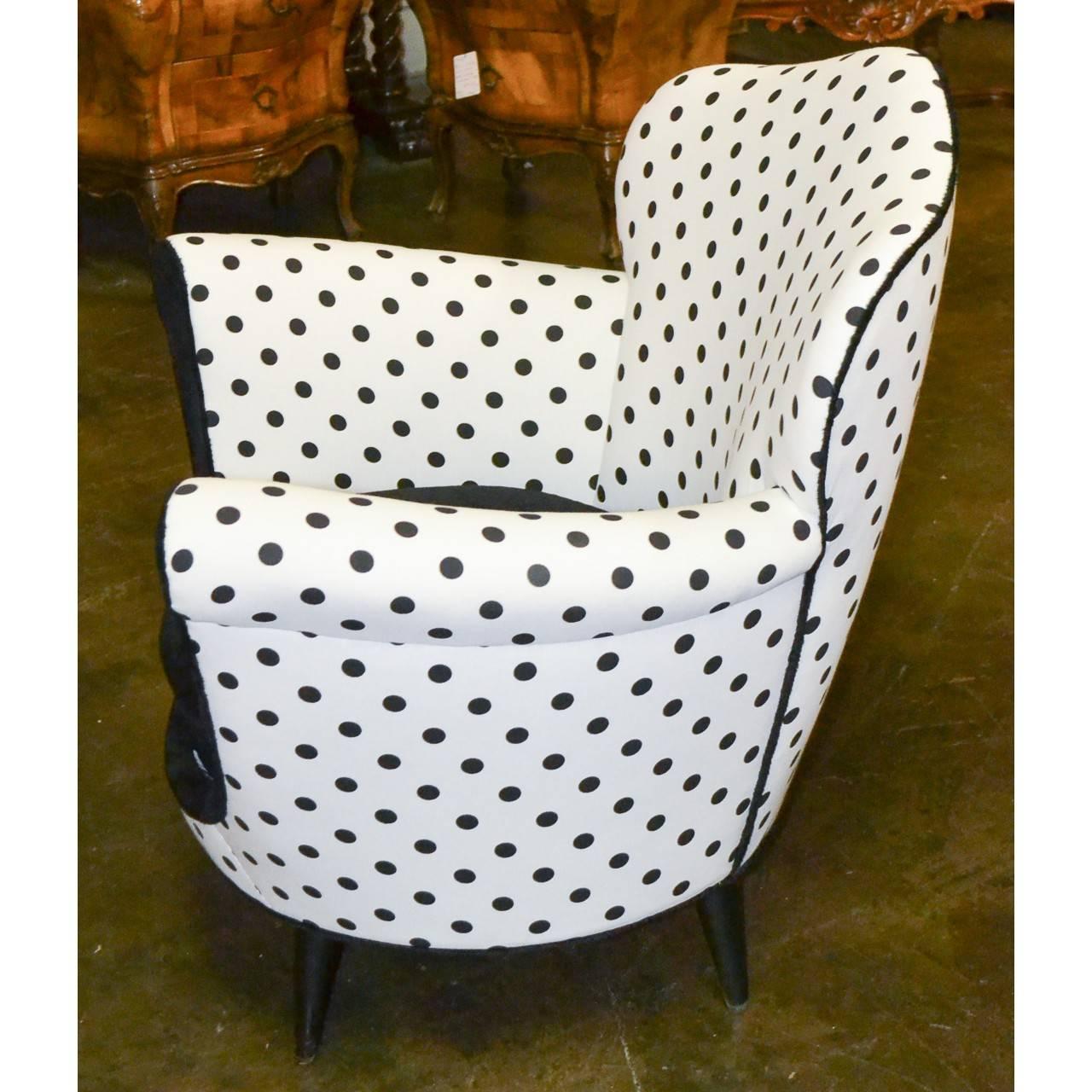 Cool Pair of 1940s Art Deco Armchairs with New Upholstery In Excellent Condition In Dallas, TX