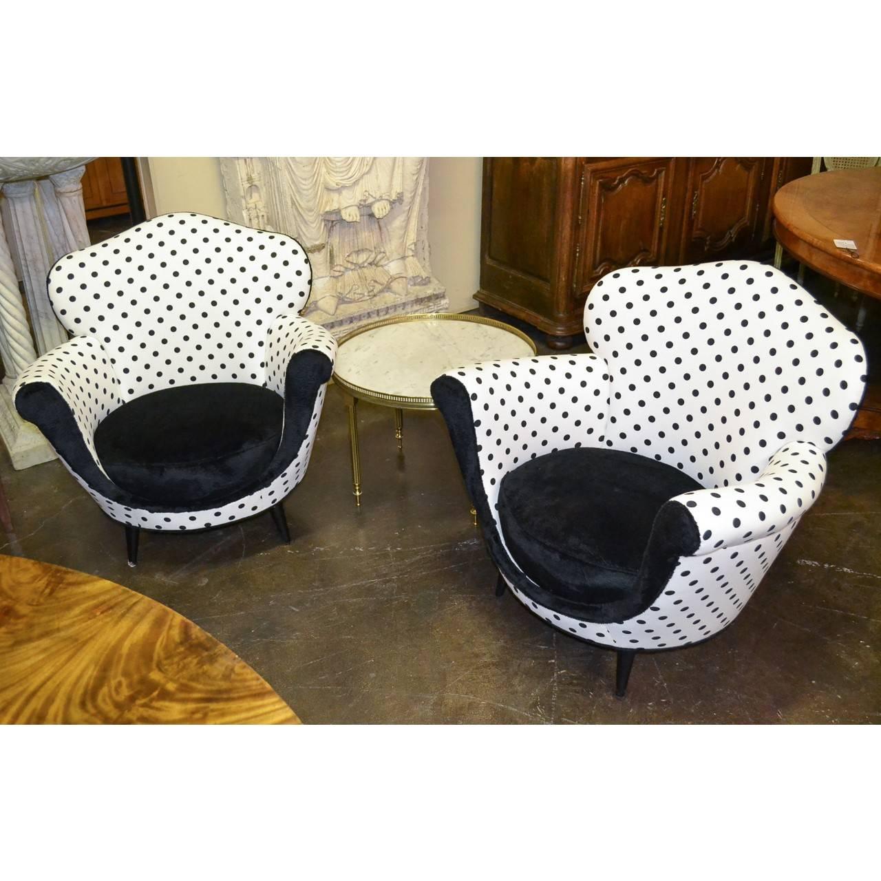 20th Century Cool Pair of 1940s Art Deco Armchairs with New Upholstery