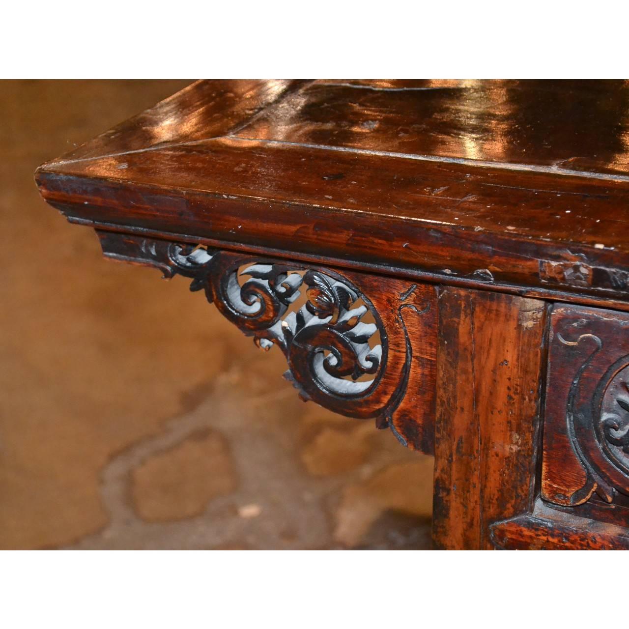 Chinese Nice Carved Oriental Server, circa 1920