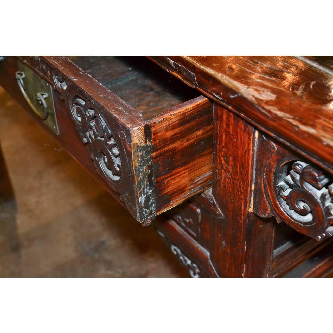 Metal Nice Carved Oriental Server, circa 1920