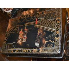 Nice 19th Century English Chinoiserie Davenport Desk