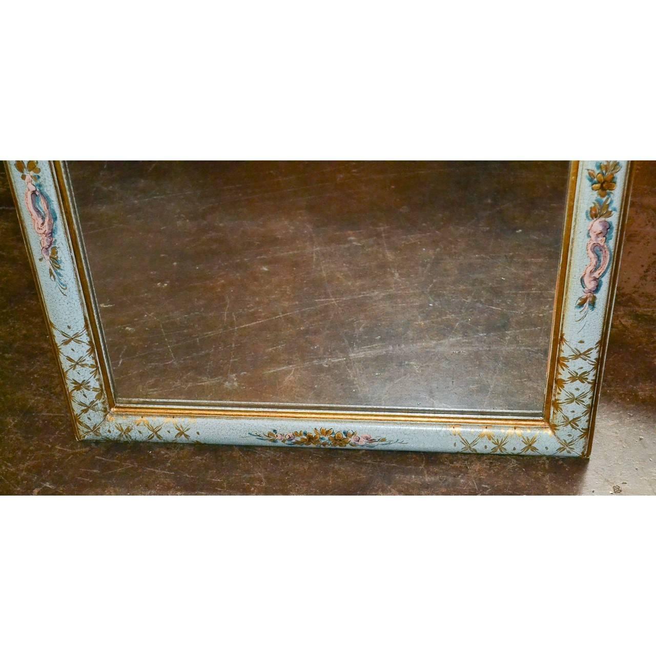 Late 20th Century Queen Anne Style Chinoiserie Lacquered Mirror