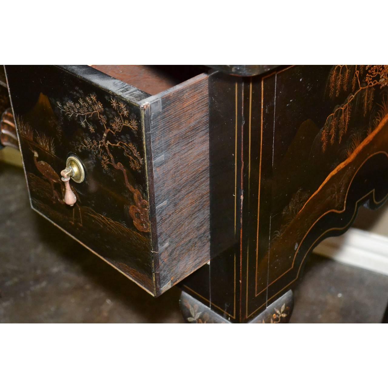 Early 19th Century Queen Anne Chinoiserie Lowboy 1