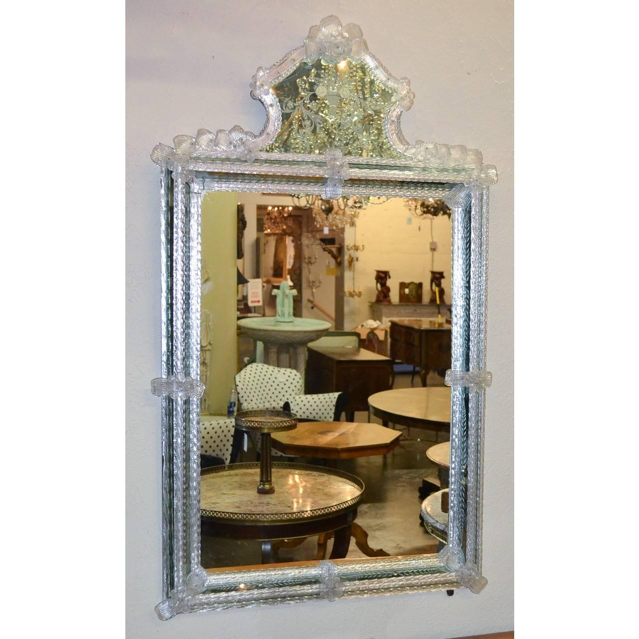 Glass Early 20th Century Venetian Mirror