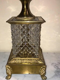 Baccarat Cut Crystal and Bronze Mounted Trumpet Vase, circa 1920