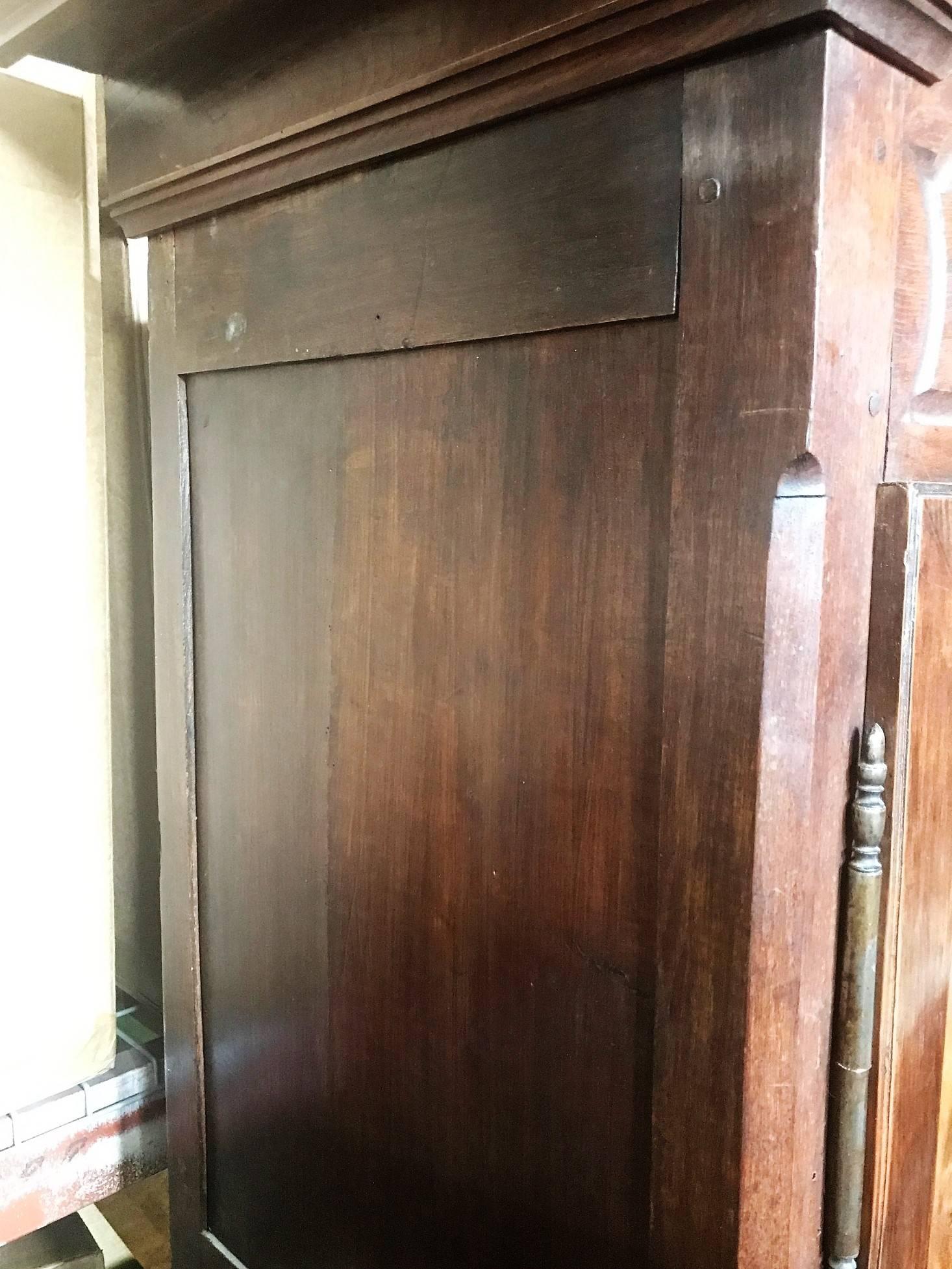 Early 19th Century, French Provincial Walnut and Cherry Armoire 2