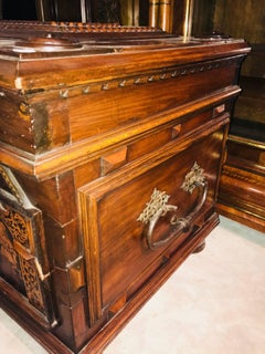 18th Century French Walnut and Inlaid Coffer or Blanket Chest