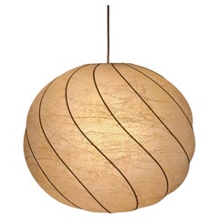 German mid-century Cocoon pendant light by Friedel Wauer for Goldkant 1960s