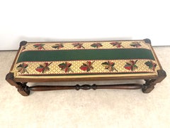 English fireside bench Victorian style Oak England 1890-1910