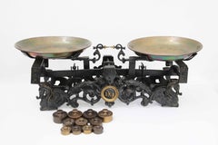 Antique Cast Iron Beam Balance with Dragon Motif by Juliusz Sperling, 1920s