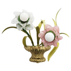 Hollywood Regency Banci Firenze Wall Lamp in Murano Glass, 1990s