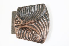 Brutalist Bronze Colored Push and Pull Front Door Handle, 1960s